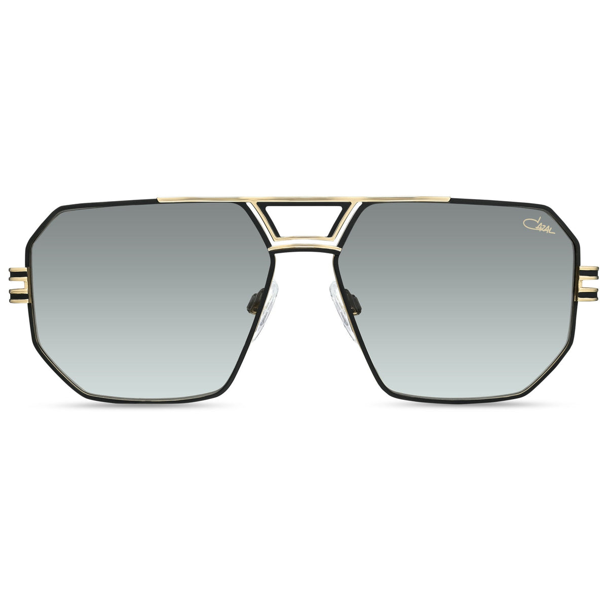 Lunettes de soleil Cazal 9105 – Noir-or, verres gris dégradé antireflet