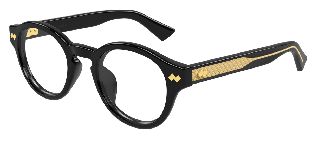 Lunettes de vue Bottega Veneta Intrecciato BV1444OA – Noir
