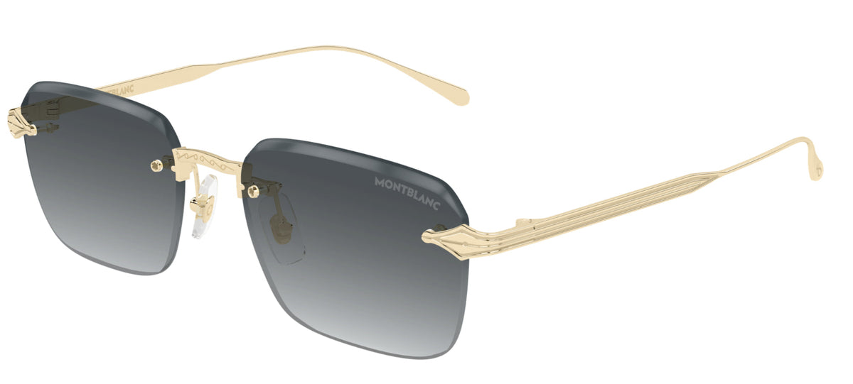 Lunettes de soleil Montblanc Nib MB0456S – Doré (001)