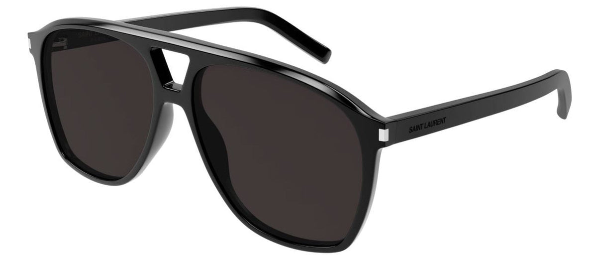 Lunettes de soleil Saint Laurent Corner Angle SL 596 Dune – Noir / verre noir