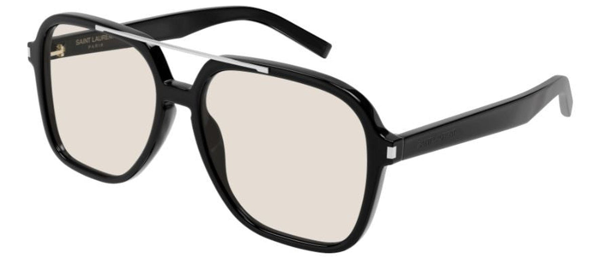 Lunettes de soleil Saint Laurent Corner Angle SL 545 – Noir / verre jaune