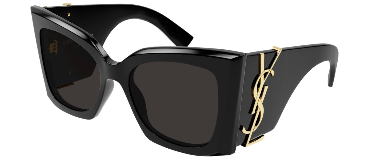 Lunettes de soleil Saint Laurent Monogram SL M119 Blaze – Noir / verre noir