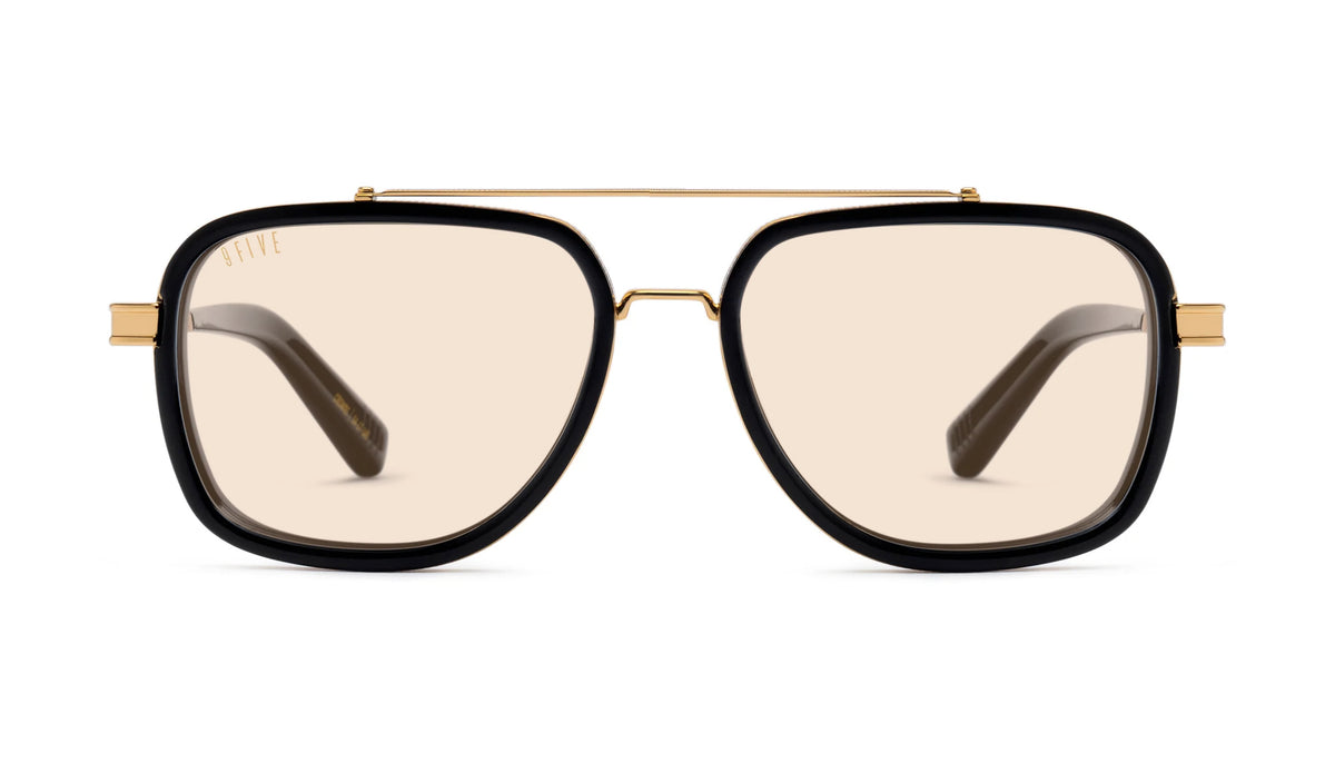 9FIVE Crowns solaire – photo face – Black & Gold / bronze sunglasses