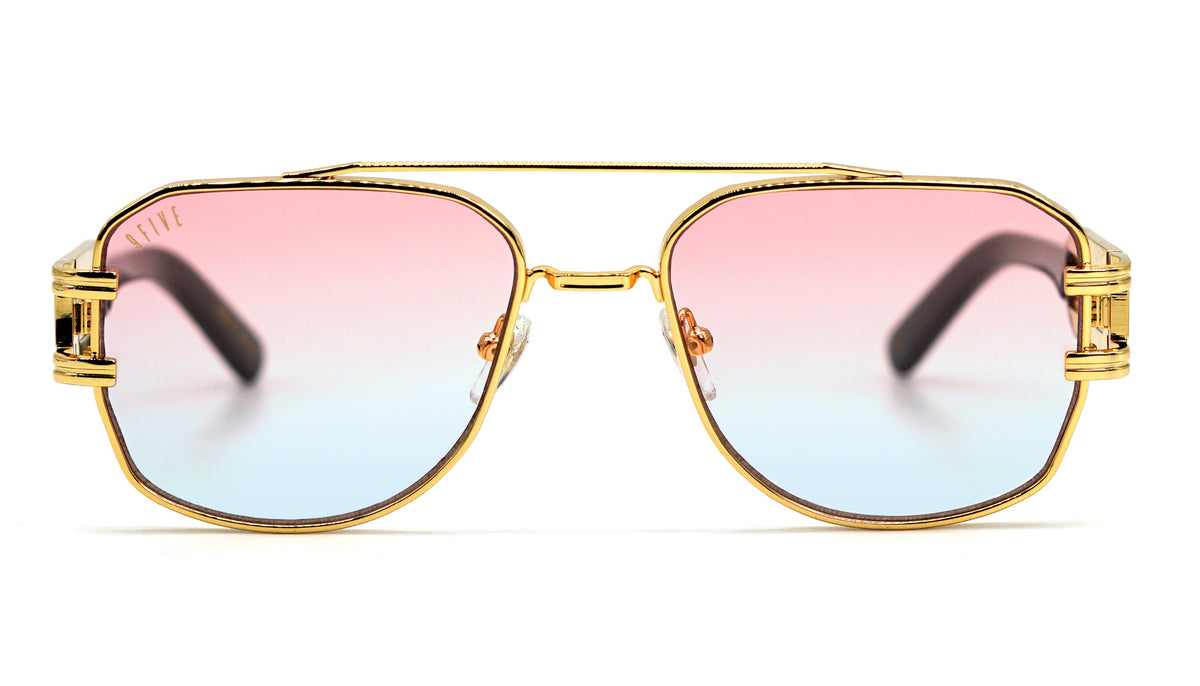 9FIVE Royals XL – Gold XL / Pink-Blue lens