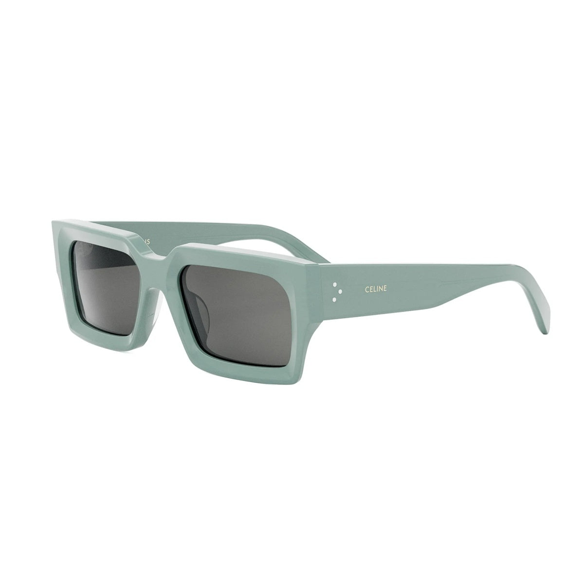 Lunettes de soleil Celine 3 Dots CL40280U – Citron vert brillant transparent / verre gris