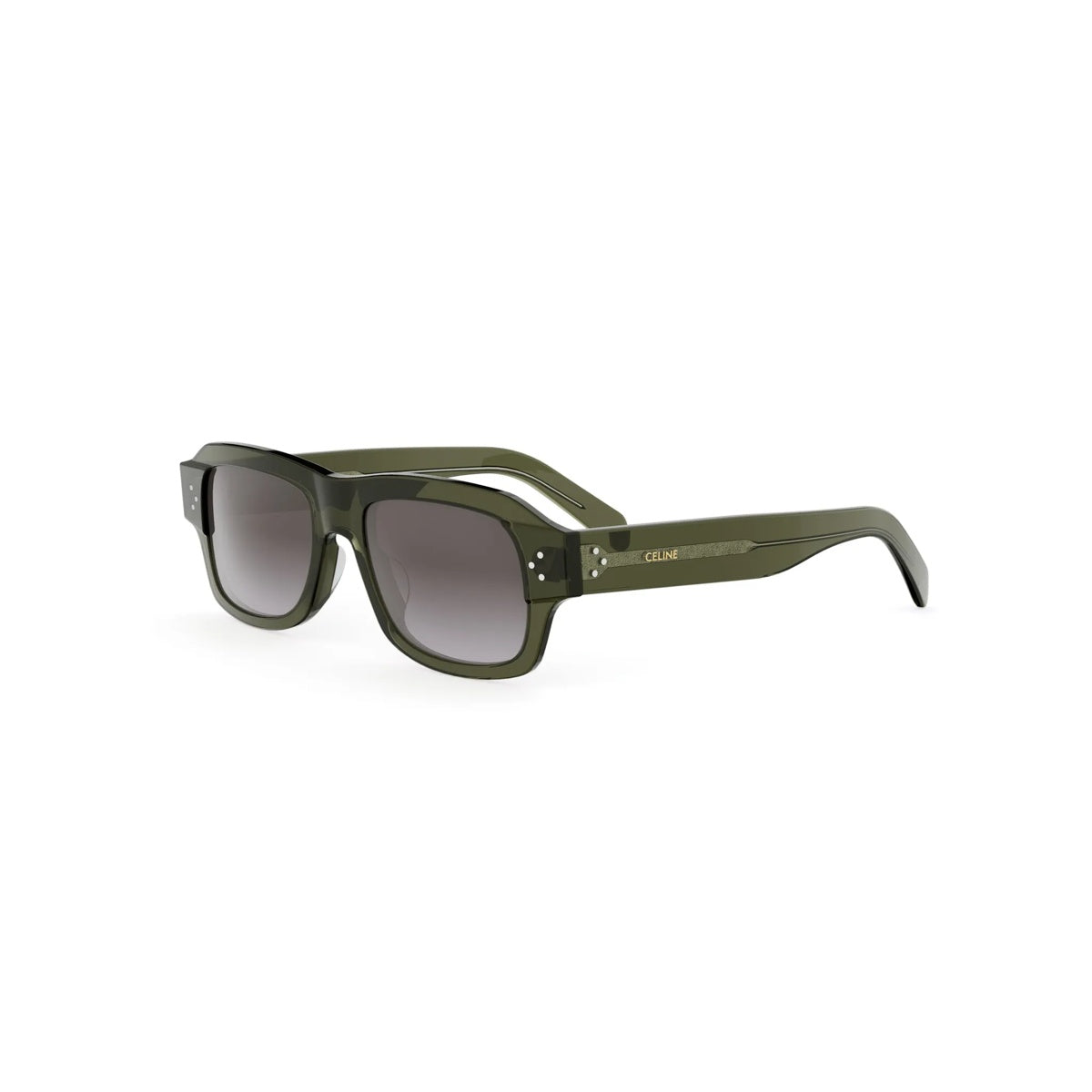 Lunettes de soleil Celine 3 Dots Hd CL40327U – Vert brillant / verre dégradé gris