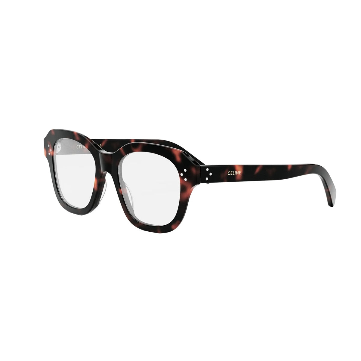 Lunettes de vue Celine 3 Dots Hd CL50124I – Havane foncé brillant / verre démo