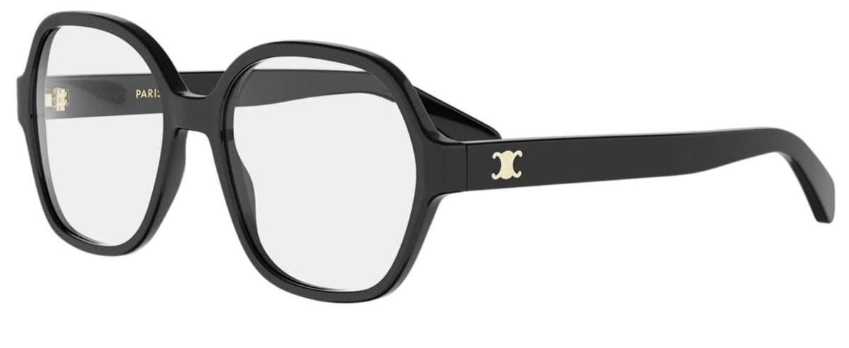 Lunettes de vue Celine Triomphe Mini CL50185I – Acétate brillant noir avec des verres DEMO