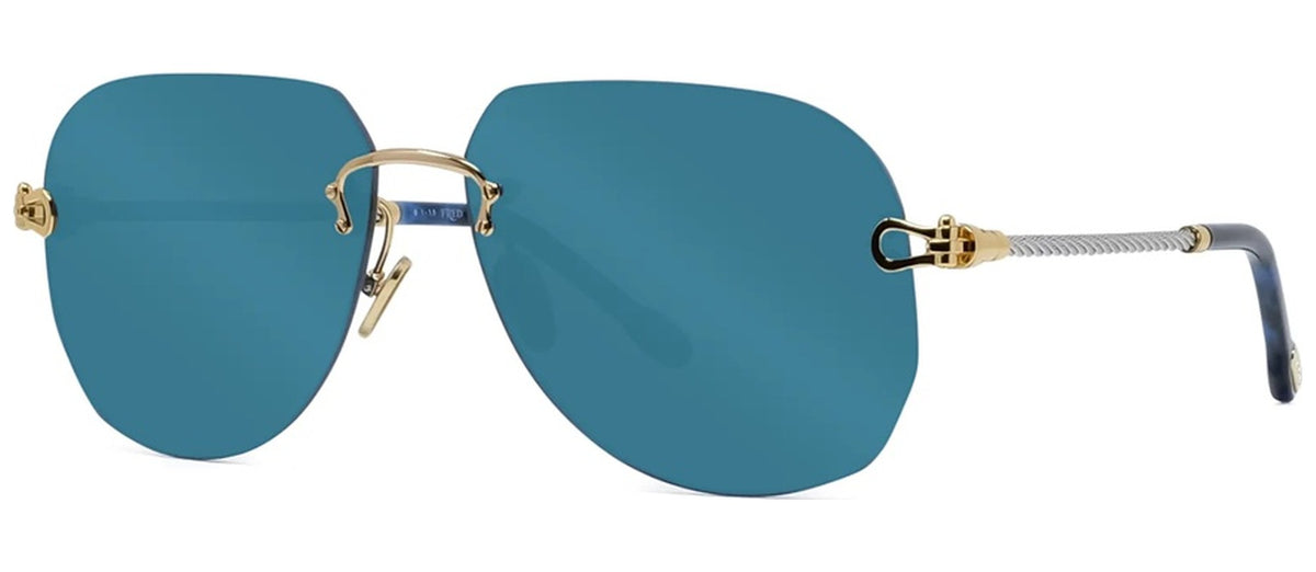 Lunettes de soleil Fred Manille & Cable FG40011U – Or Endura brillant / verre bleu