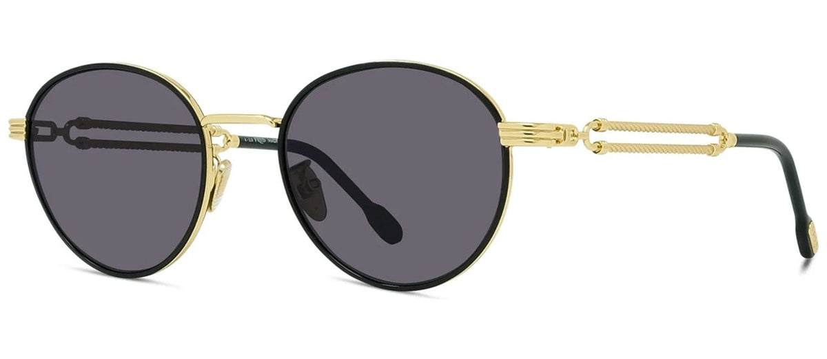 Lunettes de soleil Fred Double Cable FG40028U – Noir brillant / verre gris