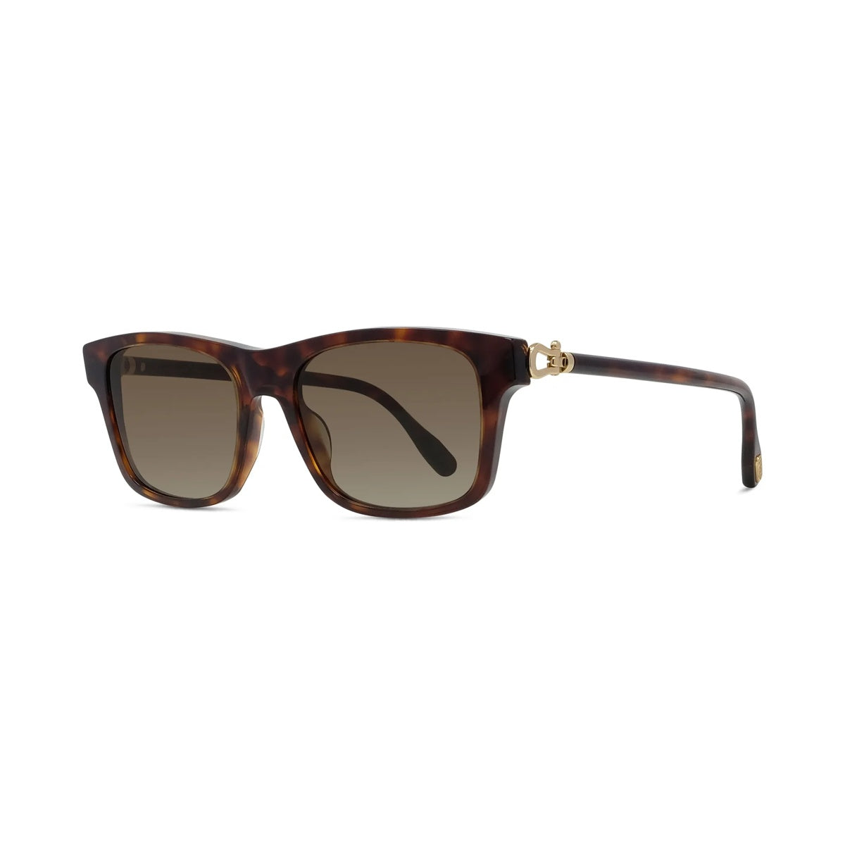 Lunettes de soleil Fred Manille Acetate FG40089I – Noir brillant / verre dégradé marron