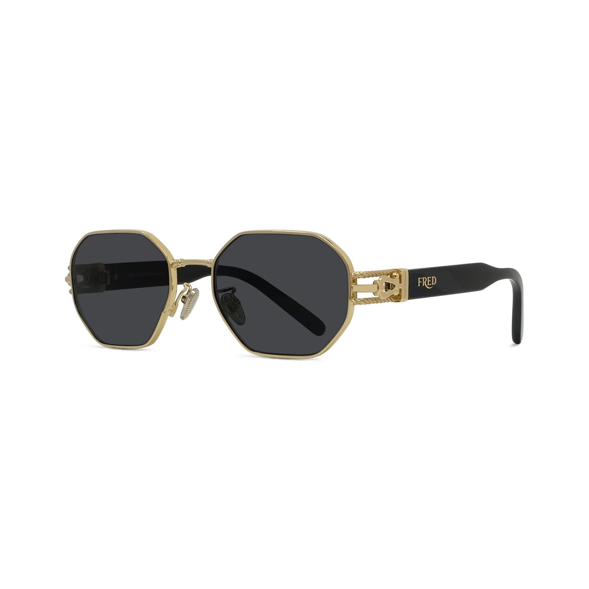 Lunettes de soleil Fred Rise FG40091U – Métal doré brillant avec des verres polarisés gris