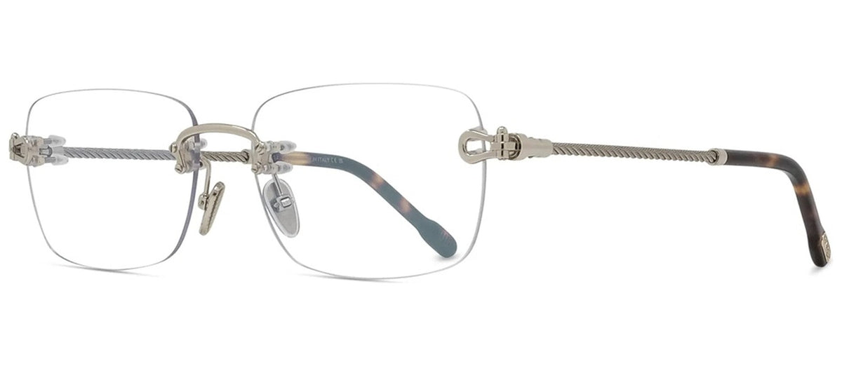 Lunettes de vue Fred Manille Cable FG50002F – Metal Or Brillant, Verres Démo Organique (032)