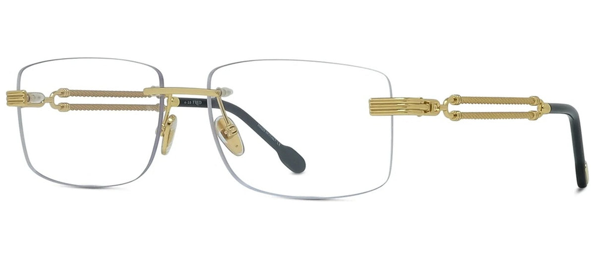 Lunettes de vue Fred Double Cable FG50035U – Metal Or Endura Brillant, Verres Or Endura Organique (031)