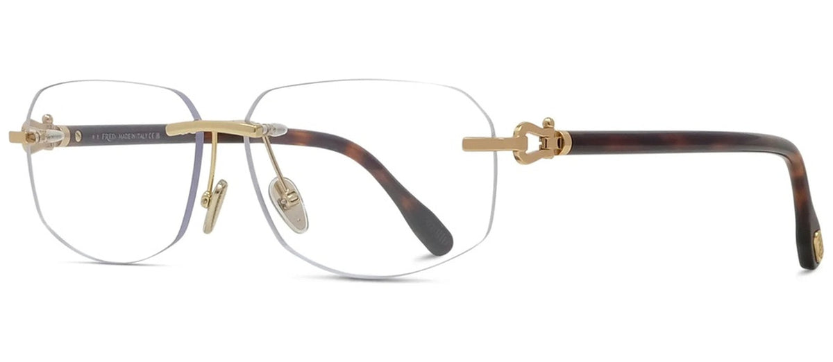Lunettes de vue Fred Manille & Cable FG50090U – Or jaune brillant