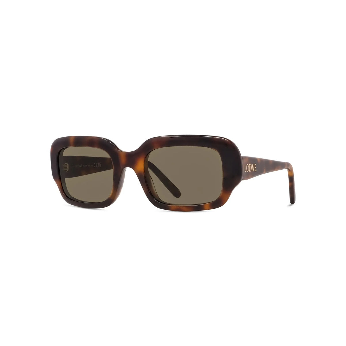 Lunettes de soleil Loewe Slim LW40158I – Écaille brillant / verre vert