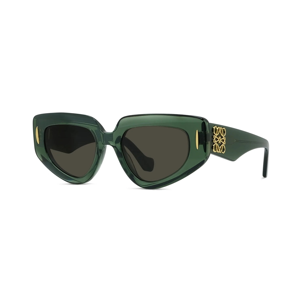 Lunettes de soleil Loewe Anagram LW40160I – Vert brillant / verre marron