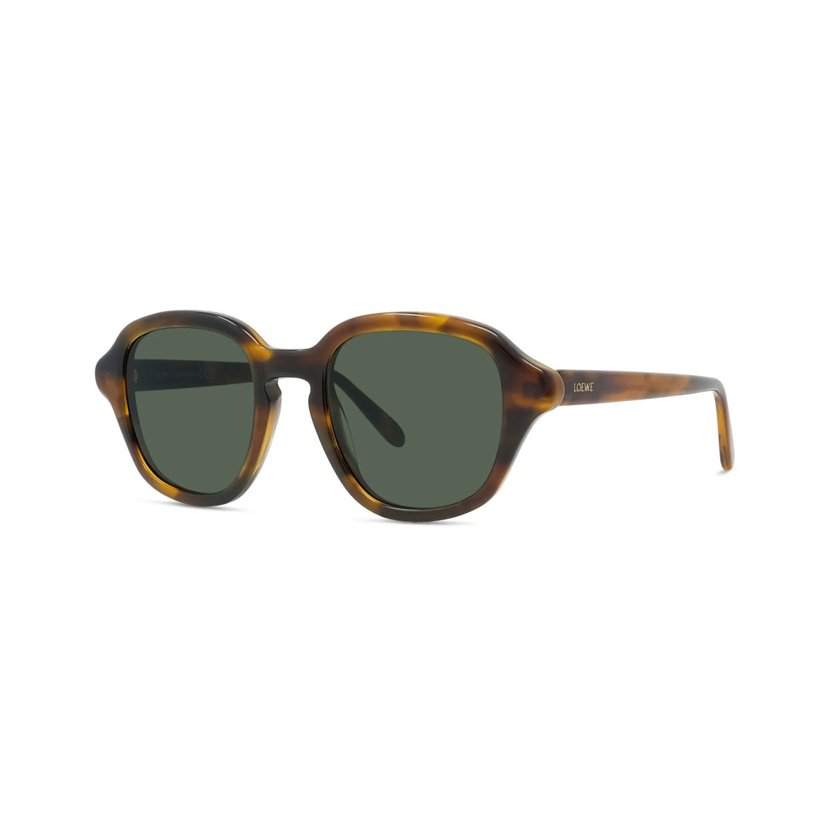 Lunettes de soleil Loewe Slim LW40163I – Écaille brillant / verre vert