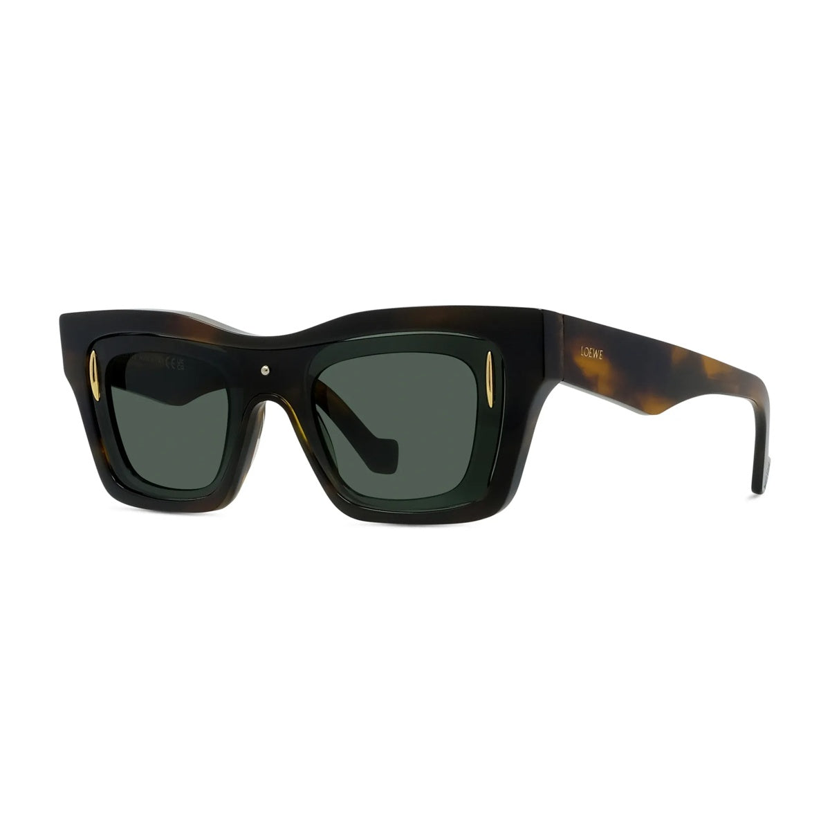 Lunettes de soleil Loewe Signature LW40169I – Écaille brillant / verre vert