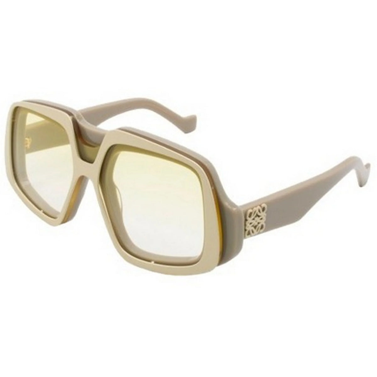 Lunettes de soleil Loewe Anagram LW40194I – Kaki brillant transparent / verre dégradé roviex
