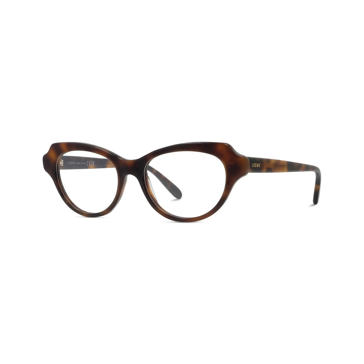Lunettes de vue Loewe Slim LW50107I – Havane foncé brillant / verre démo