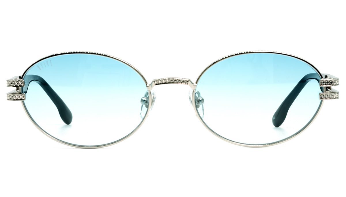9FIVE Lotus XL solaire – photo face – Platinum XL / Light Blue lens