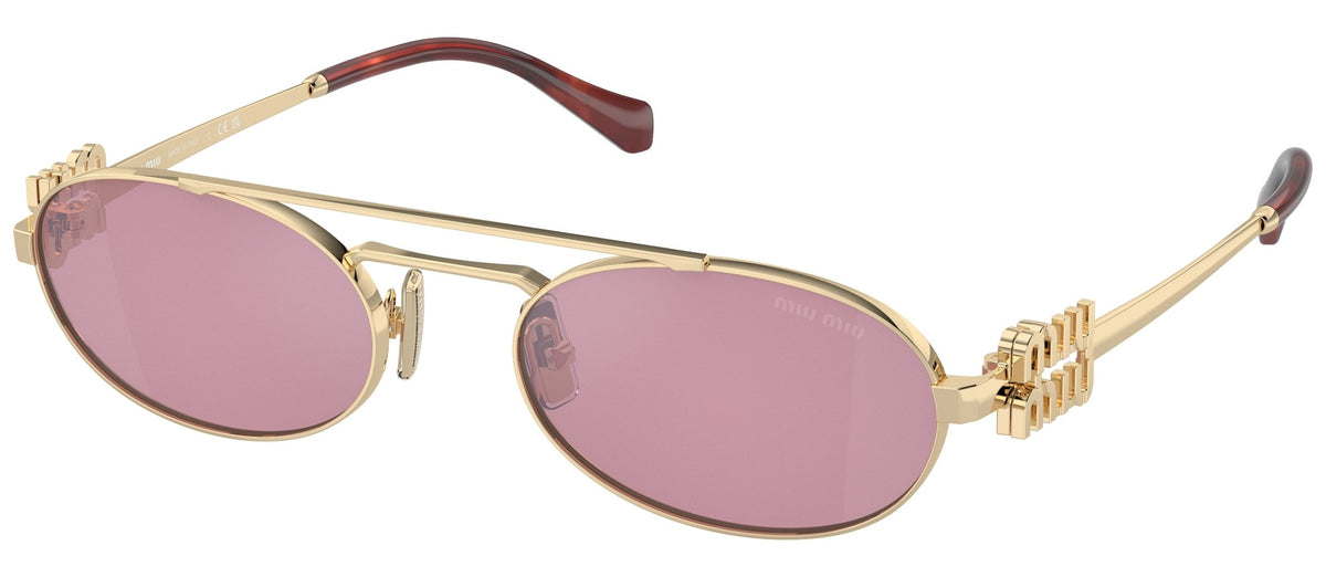 Lunettes de soleil Miu Miu Logo MU 54ZS – Doré ZVN50D